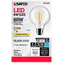 60W Equivalent 6W 2700K Dimmable Clear G25 Globe Standard Bulb by Satco in scene