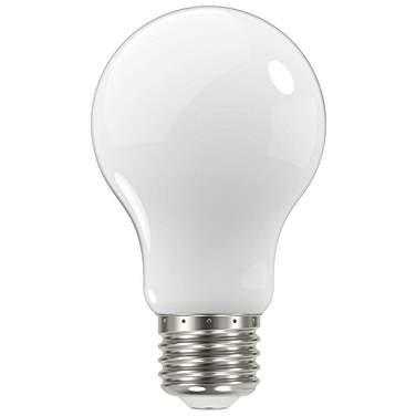 60W Equivalent 8.2W LED Dimmable E26 3000K White A19 Light Bulb by Satco