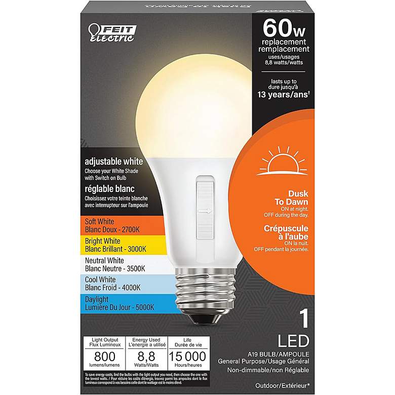 Image 3 60W Equivalent 8.8W Color Selectable Motion Sensor LED Bulb more views