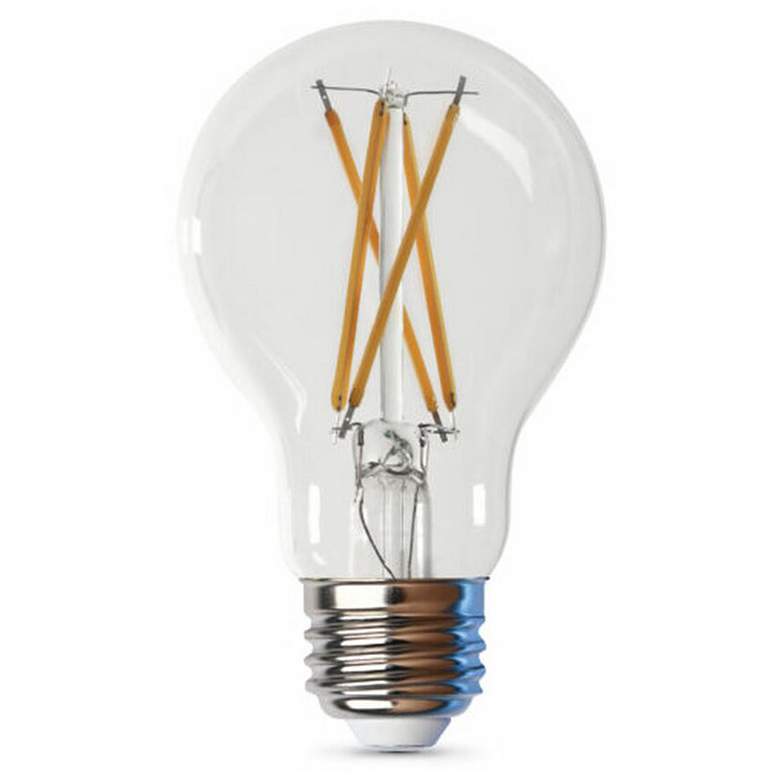 Image 1 60W Equivalent 8.8W Filament LED Dusk to Dawn Standard A19 Bulb by Feit
