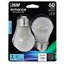 60W Equivalent 8W 5000K LED Frosted A15 Bulb 2-Pack