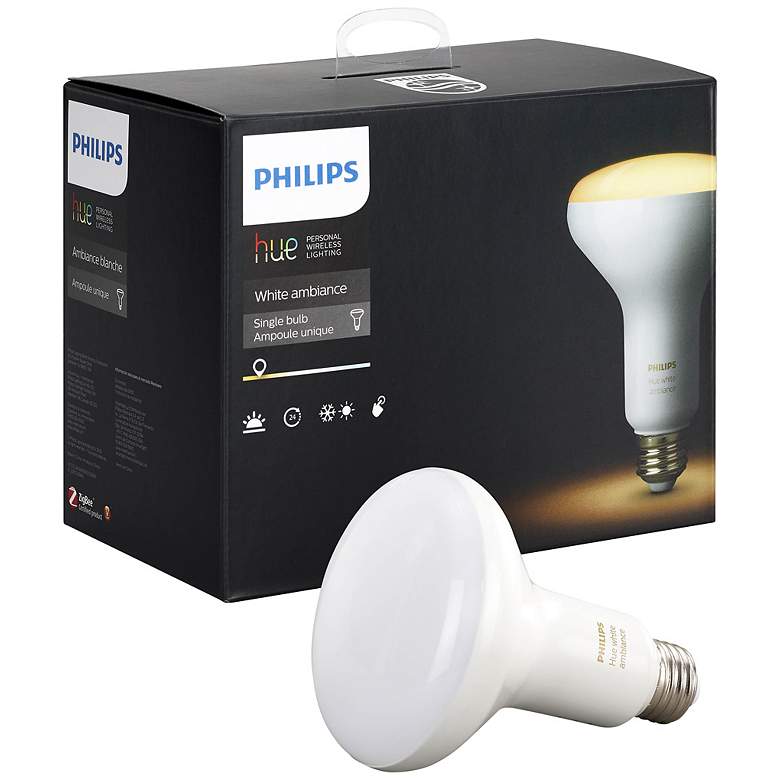 Image 1 60W Equivalent 8W LED BR30 2-Pack Philips Hue System Bulbs 