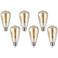 60W Equivalent 8W LED Standard ST64 Edison Style Bulb 6-Pack
