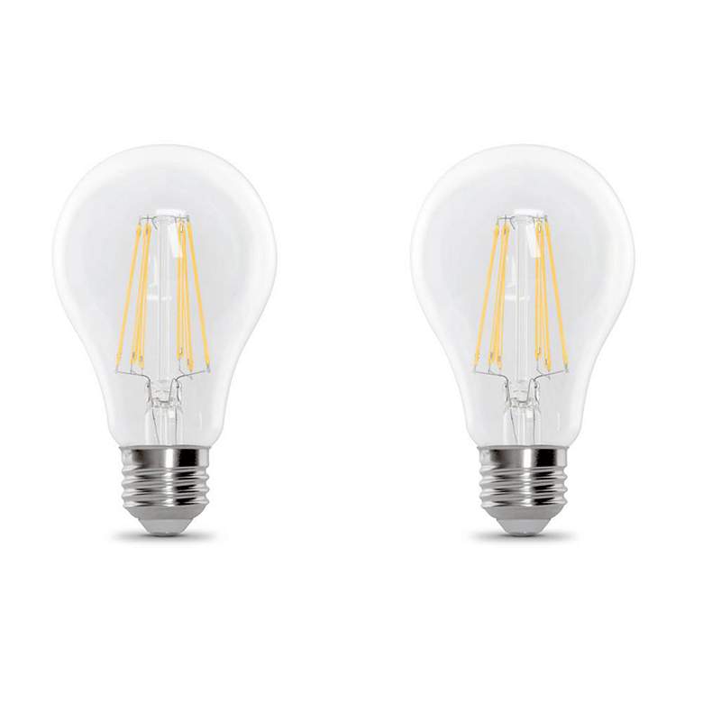 60W Equivalent 9W E26 A19 LED Filament Bulbs 2-Pack