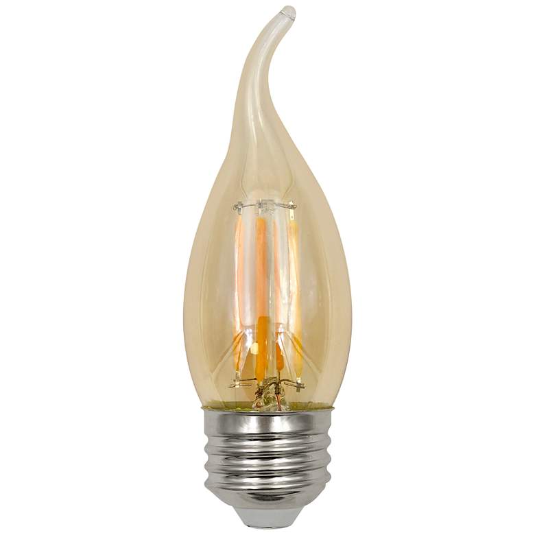 Image 1 60W Equivalent Amber 5.5W LED Dimmable Filament Flame
