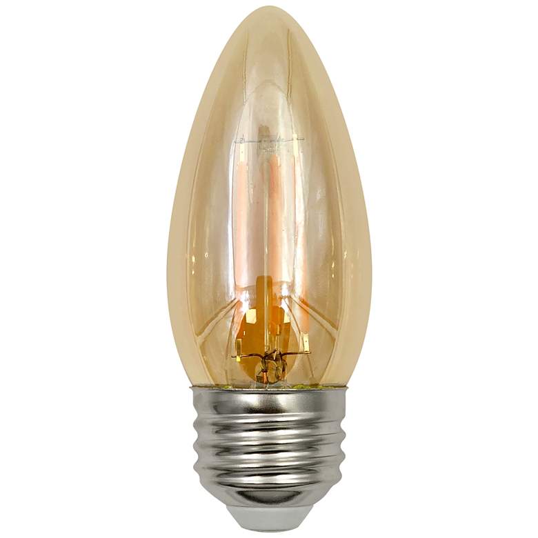 Image 1 60W Equivalent Amber 5.5W LED Dimmable Torpedo Bulb