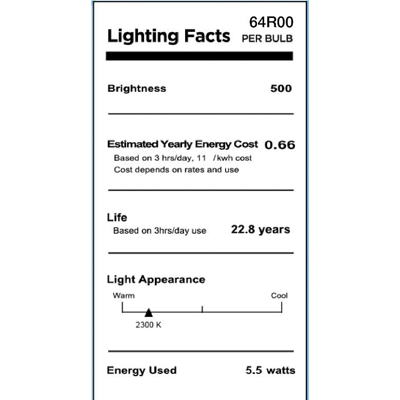 Image 2 60W Equivalent Amber 5.5W LED Dimmable Torpedo Bulb more views