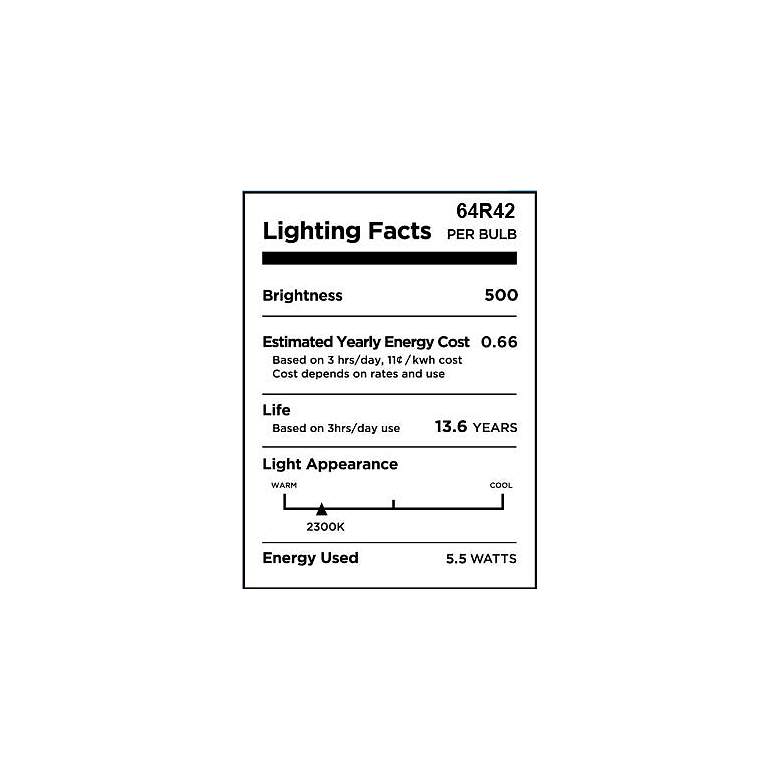 Image 2 60W Equivalent Amber 5.5W LED Filament A15 Standard Bulb by Tesler more views