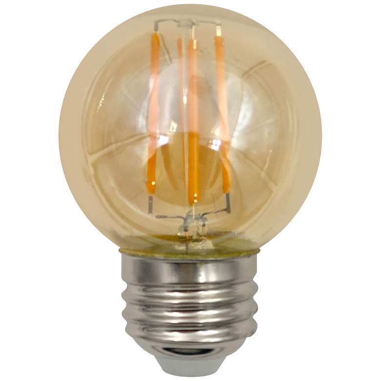 Image 1 60W Equivalent Amber 6W LED Dimmable G16 Filament