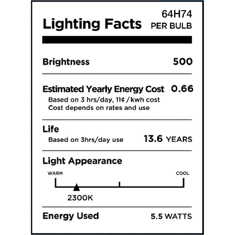 Image 2 60W Equivalent Amber 6W LED Dimmable G16 Filament more views