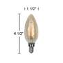 60W Equivalent Amber 6W LED Dimmable Torpedo Tip Candelabra