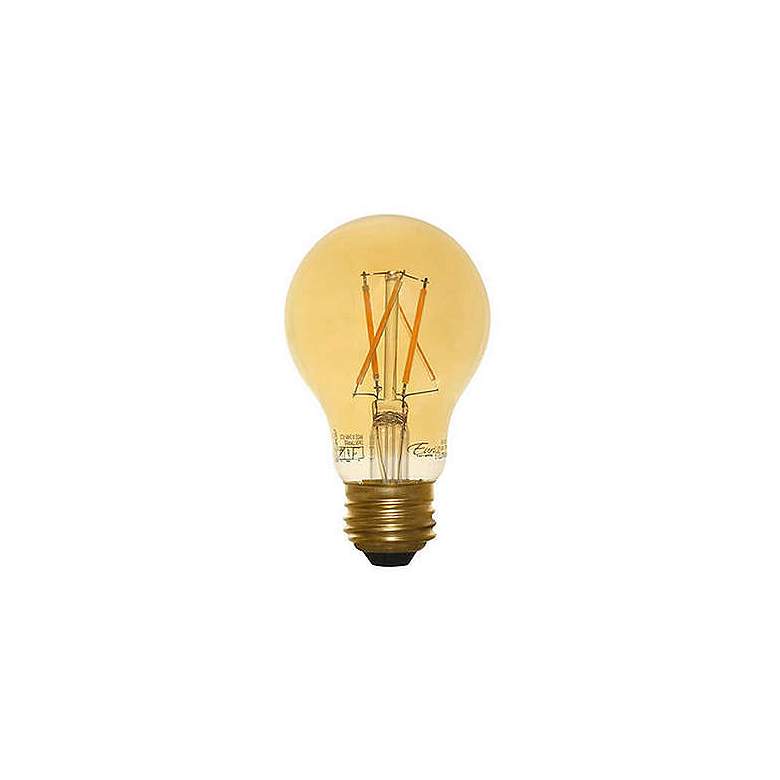Image 1 60W Equivalent Amber 7.5W LED Filament A19 Standard Bulb