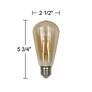 60W Equivalent Amber 7W LED Dimmable Standard Edison Bulb by Tesler
