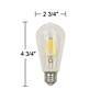 60W Equivalent Clear 3000K 7W LED Dimmable Standard ST19 2-Pack Light Bulbs