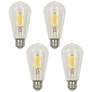 60W Equivalent Clear 3000K 7W LED Dimmable Standard ST19 4-Pack