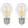 60W Equivalent Clear 5.5W LED Dimmable E26 A15 Bulb Set of 2 by Tesler