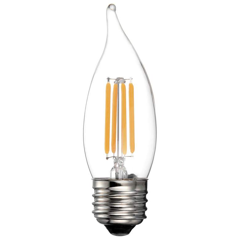 Image 1 60W Equivalent Clear 5.5W LED Dimmable Filament Flame