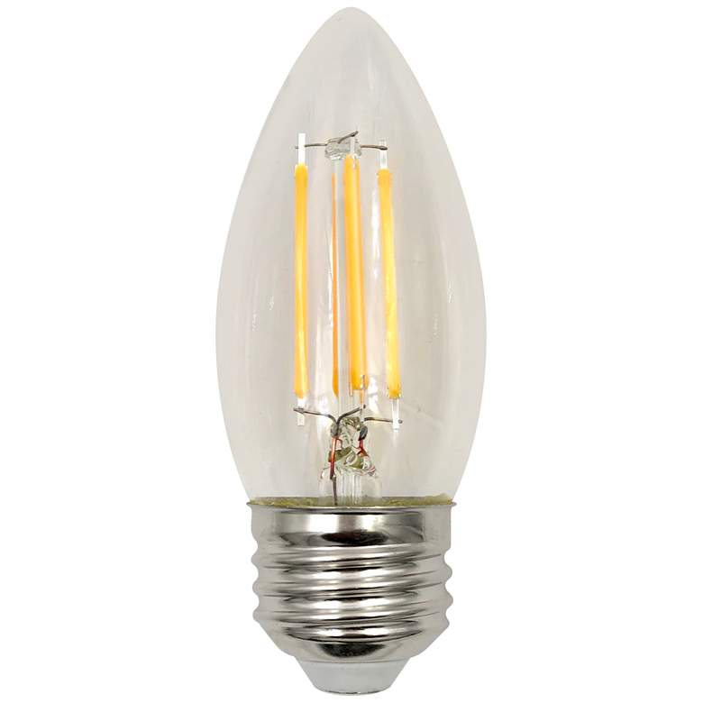 Image 1 60W Equivalent Clear 5.5W LED Dimmable Filament Torpedo
