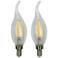 60W Equivalent Clear 5.5W LED Flame Tip Candelabra 2-Pack