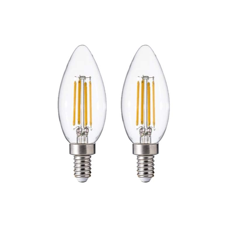Image 1 60W Equivalent Clear 5W 12 Volt LED Non-Dimmable E12 2-Pack