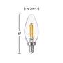 60W Equivalent Clear 5W 12 Volt LED Non-Dimmable E12 2-Pack