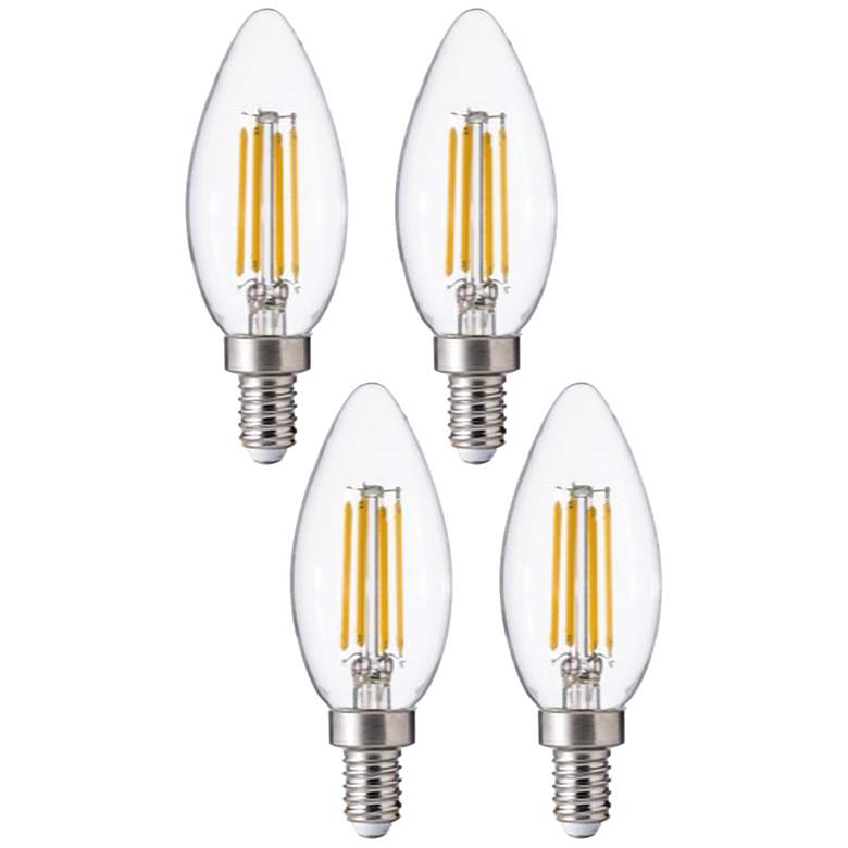 Image 1 60W Equivalent Clear 5W 12 Volt LED Non-Dimmable E12 4-Pack