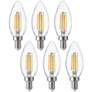 60W Equivalent Clear 5W 12 Volt LED Non-Dimmable E12 6-Pack