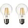 60W Equivalent Clear 5W LED Non-Dimmable 12-volt Standard A19 2-Pack