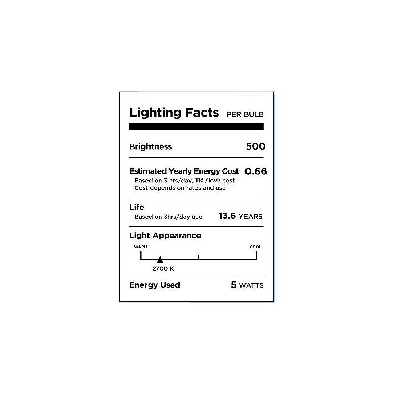 Image 2 60W Equivalent Clear 5W LED Non-Dimmable 12 Volt Standard A19 4-Pack more views