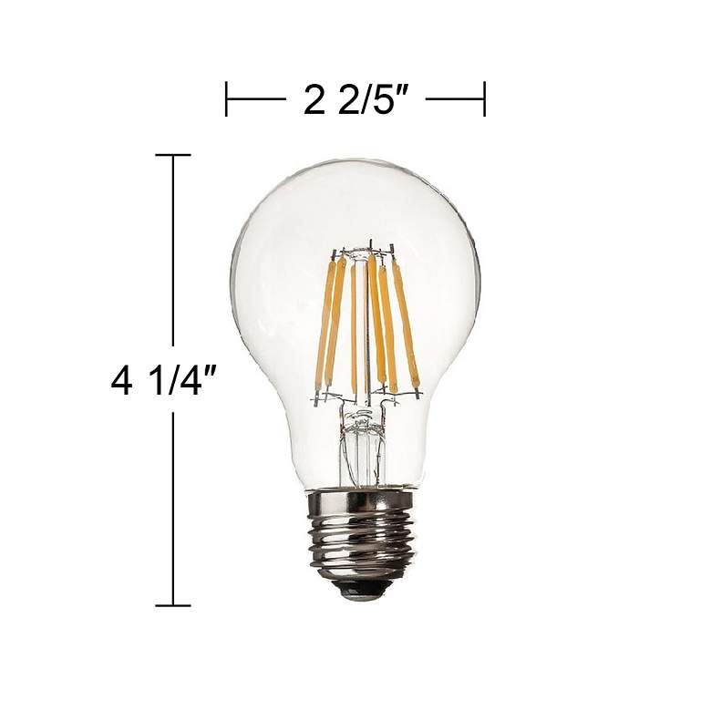 Image 4 60W Equivalent Clear 5W LED Non-Dimmable 12 Volt Standard A19 4-Pack more views