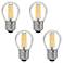 60W Equivalent Clear 6 Watt LED Dimmable Standard G16 4-Pack