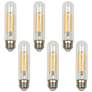60W Equivalent Clear 6 Watt LED Dimmable Standard T10 6-Pack