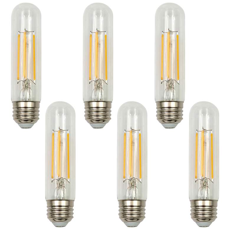 Image 1 60W Equivalent Clear 6 Watt LED Dimmable Standard T10 6-Pack