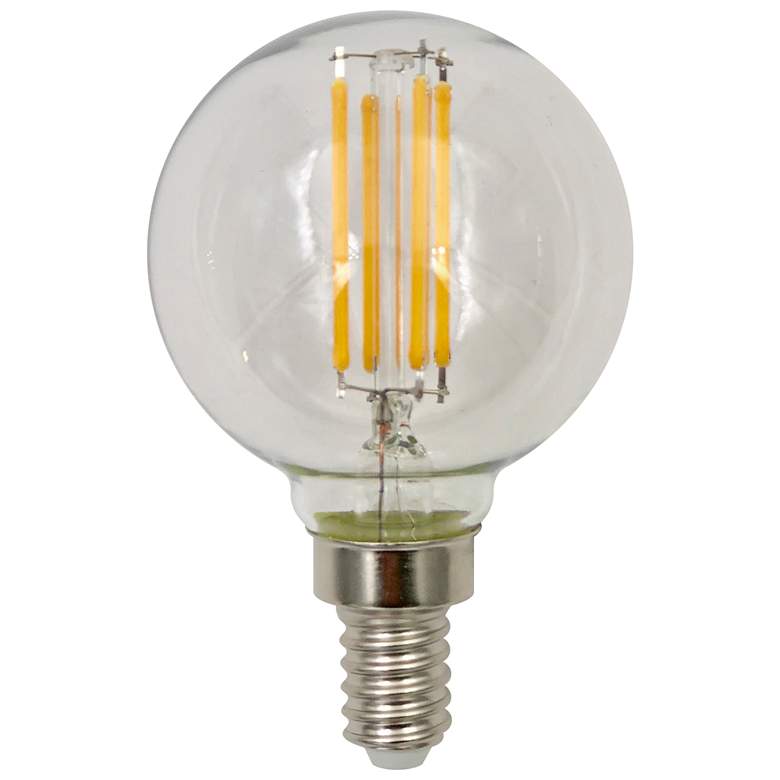 Image 1 60W Equivalent Clear 6W LED Dimmable E12 Base G16 Filament