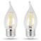60W Equivalent Clear 6W LED Dimmable E26 Flame 2-Pack