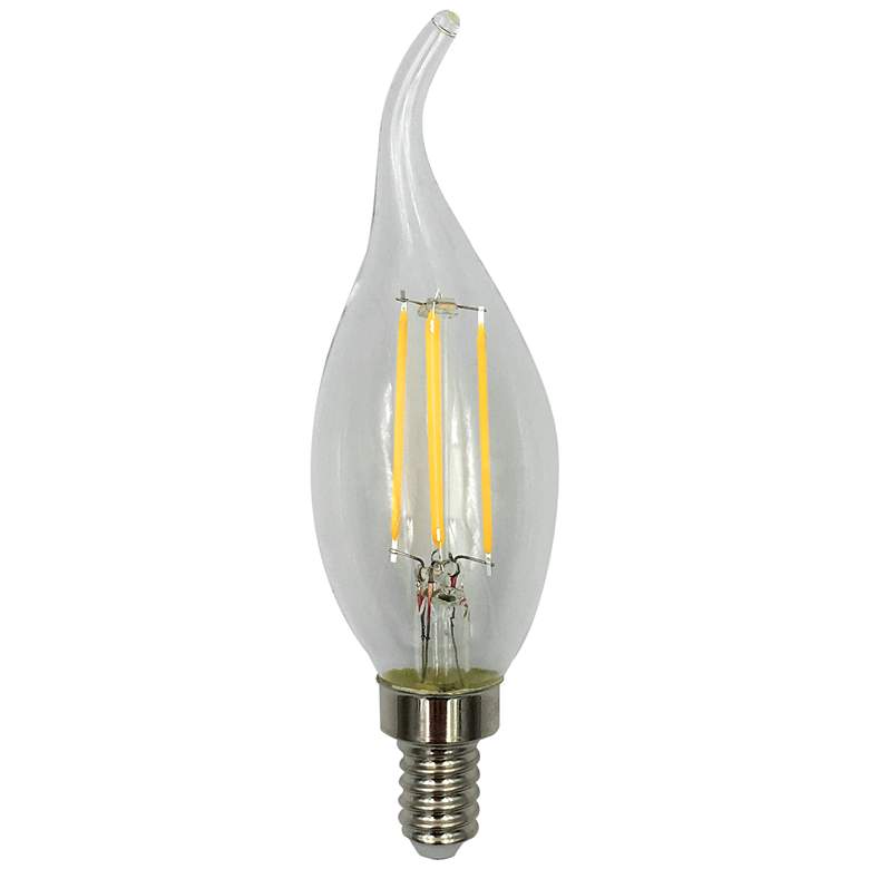 Image 1 60W Equivalent Clear 6W LED Dimmable Flame Tip Candelabra