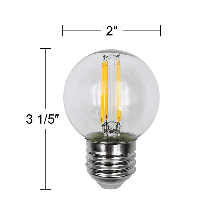 Image 3 60W Equivalent Clear 6W LED Dimmable Standard G16 Filament more views