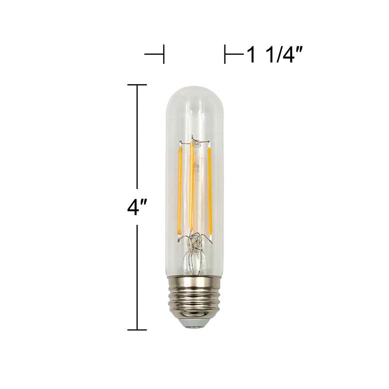 Image 3 60W Equivalent Clear 6W LED Dimmable Standard T10 Bulb more views