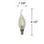 60W Equivalent Clear 6W LED Flame Tip Candelabra 2-Pack