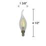60W Equivalent Clear 6W LED Flame Tip Candelabra 4-Pack