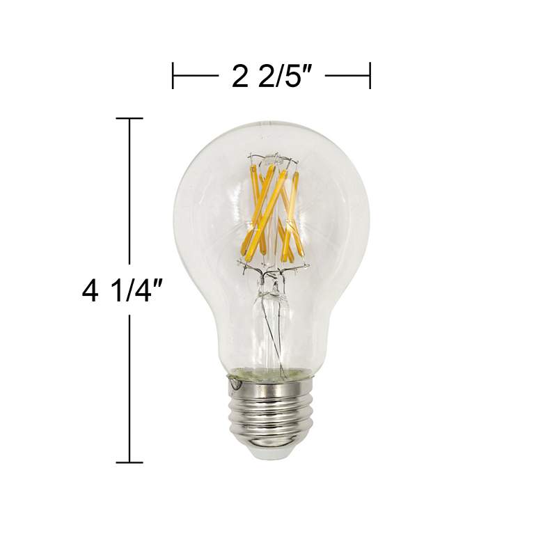 Image 3 60W Equivalent Clear 7W LED 3000K Dimmable E26 Bulb by Tesler more views