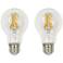 60W Equivalent Clear 7W LED Dimmable E26 3000K A19 2-Pack by Tesler