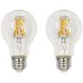60W Equivalent Clear 7W LED Dimmable E26 3000K A19 2-Pack