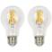 60W Equivalent Clear 7W LED Dimmable Standard A19 2-Pack