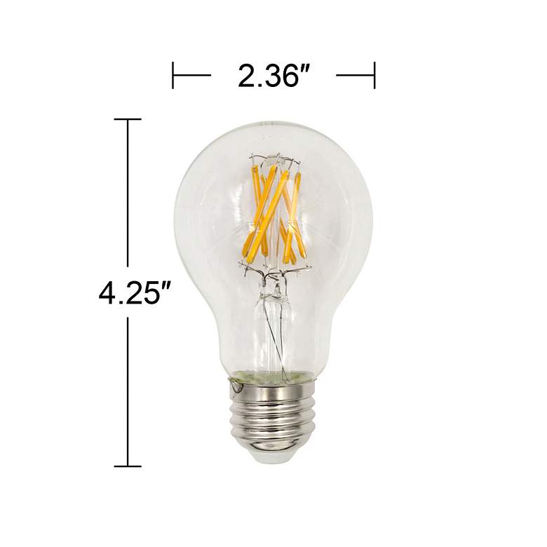 Image 2 60W Equivalent Clear 7W LED Dimmable Standard A19 2-Pack more views