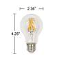 60W Equivalent Clear 7W LED Dimmable Standard Base Tesler Light Bulb