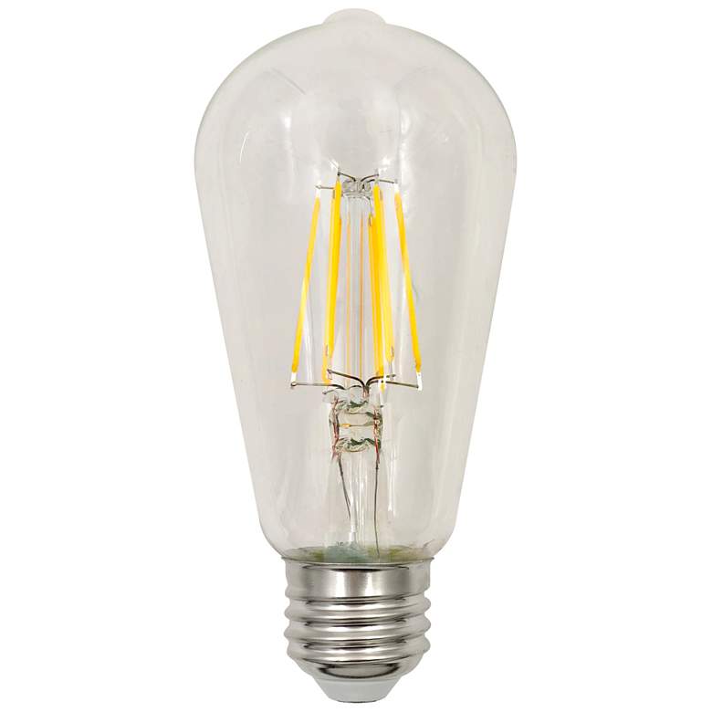 Image 3 60W Equivalent Clear 7W LED Dimmable Standard ST19 2-Pack Light Bulbs more views