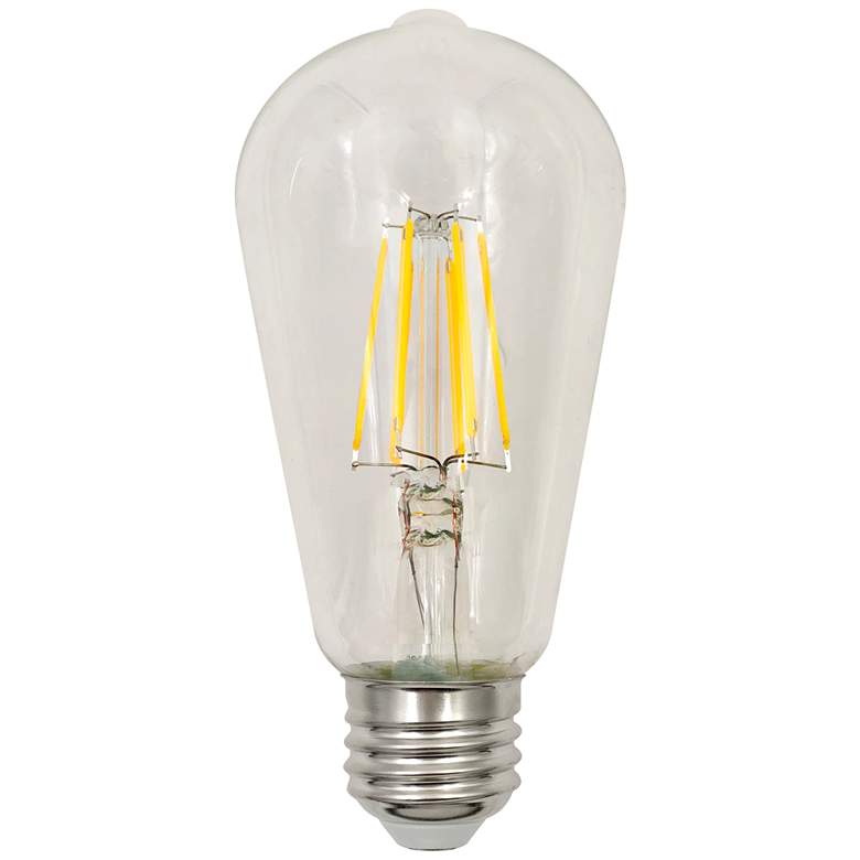 Image 1 60W Equivalent Clear 7W LED Dimmable Standard ST19 Light Bulb by Tesler