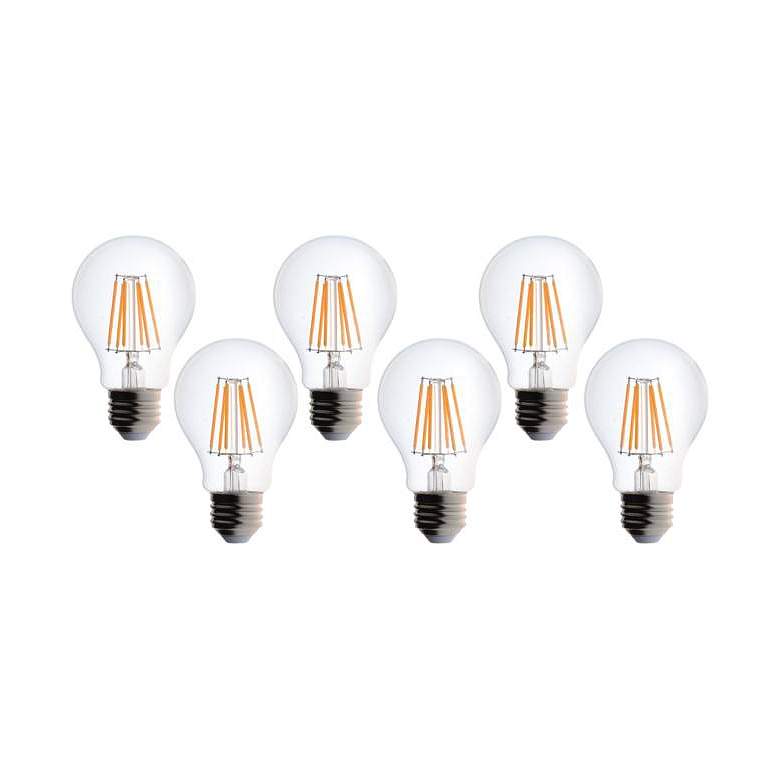 Image 1 60W Equivalent Clear 8W LED Dimmable Standard 6-Pack