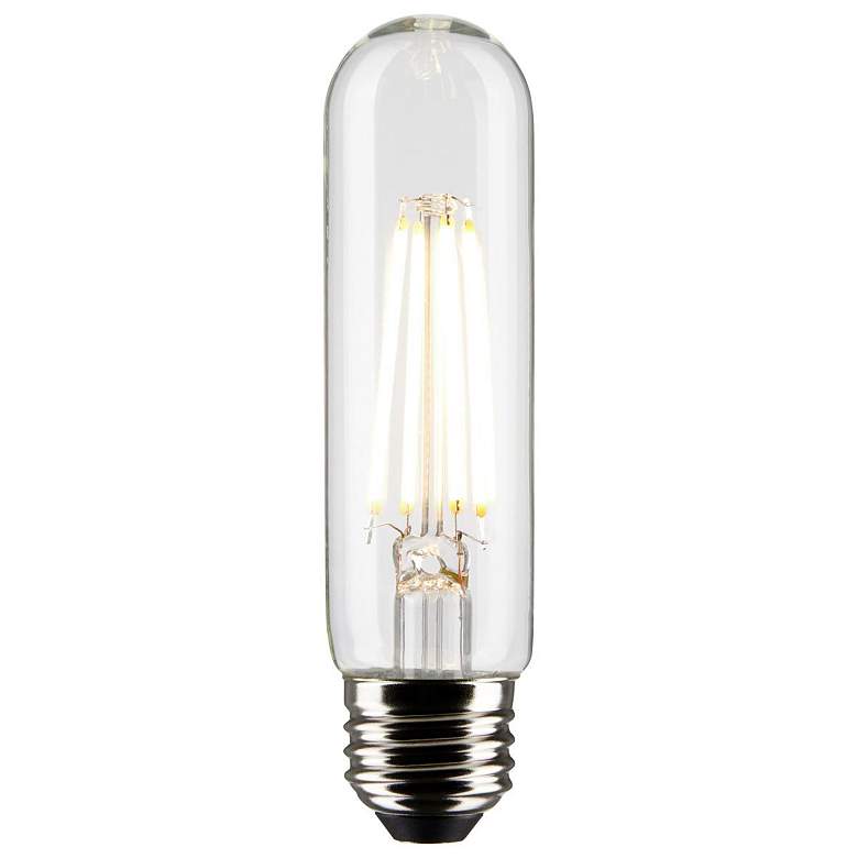 Image 2 60W Equivalent Clear 8W LED Dimmable Standard T10 Tube Bulb by Satco more views